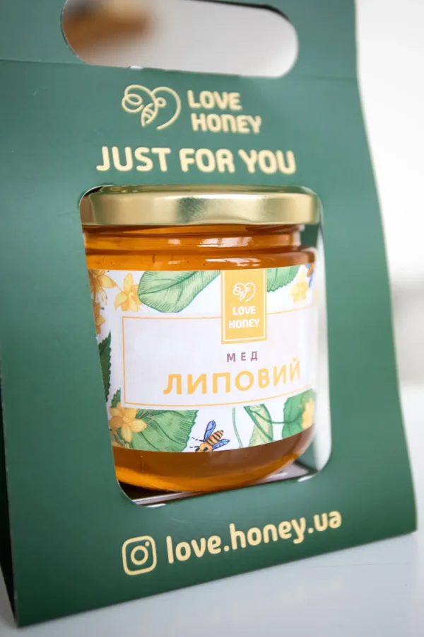 Бокс "Натуральний мед "Липовий" 280 г в подарунковому пакуванні"